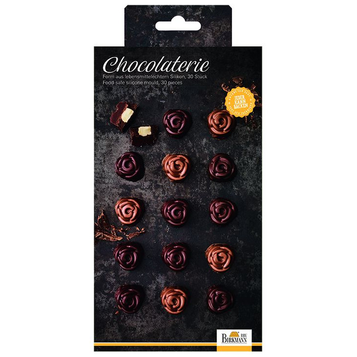 Форма для приготування шоколадних цукерок у вигляді троянд, 2 шт, 11,5 х 21 см, RBV Birkmann