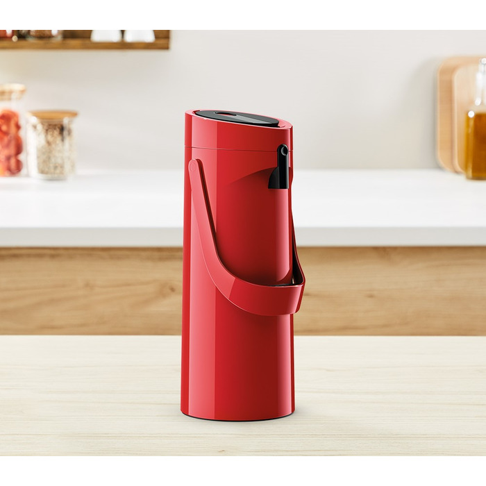 Tefal Thermos Ponza Pump, 1,9 л, пластик, стекло, красный