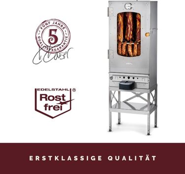 Коптильна шафа на 10 кг м'яса електрична з підставкою 2000 Вт Kaiser Company