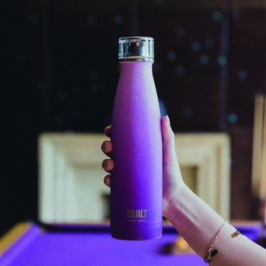 Пляшка металева Built, з подвійними стінками, рожева, 500 мл