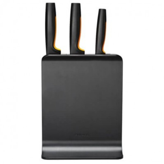 Набір ножів Fiskars Functional Form з чорною підставкою 3 шт (1057555)