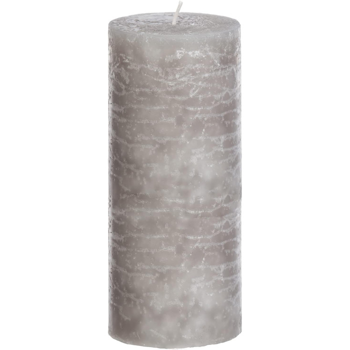Набір із 4 свічок-стійок Brandsseller 7 x 10 см Однотонні та виготовлені з парафіну Сільські свічки з тривалим часом горіння Декоративні свічки для прикраси столу, Різдва та вечірок (7 x 18 см Набір із 4 шт. , сірі)