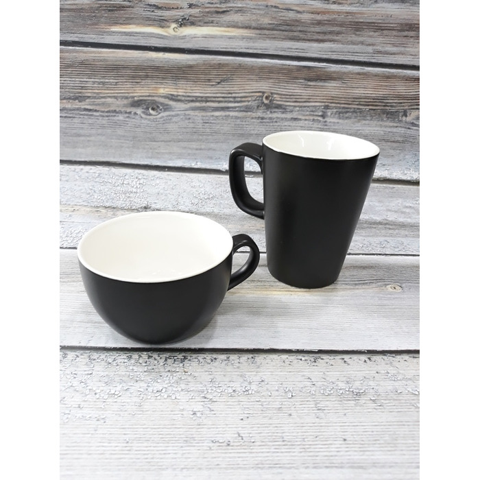 Кухоль 340 мл, чорна матова, Color Tea, GenWare