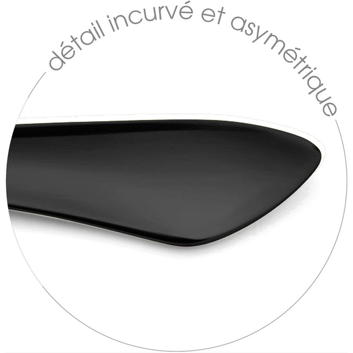 Набір столових приборів Amefa INSTINCT 4 персони 16 шт. Столові прибори PVD чорні матові у вінтажному стилі Набір столових приборів 4 персони нержавіюча сталь 18/0 матова 4 шт. столова виделка, столовий ніж, столова ложка та чайна ложка чорна по 16 шт.