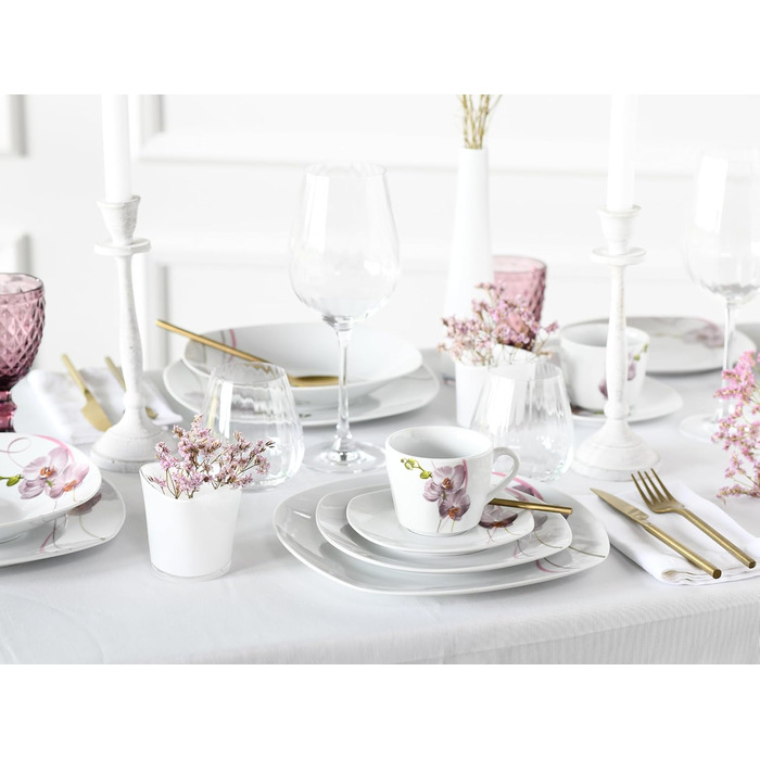 Набір посуду на 6 персон, 30 предметів Square Orchidee Creatable