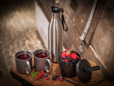 Термоутылка для напитков 750 мл, серебристая Olimpio Gefu