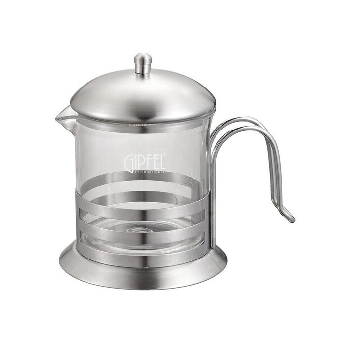 GIPFEL Молочник RENAISSANCE 200мл 14,5х8,8х11,6см (нерж. сталь, боросилікатне скло) 7041 GIPFEL