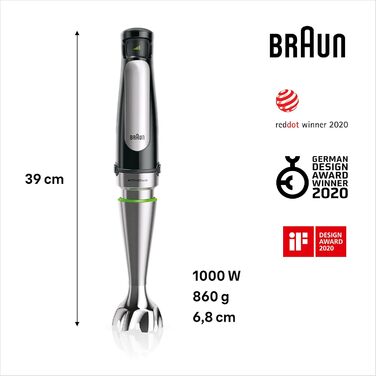 Ручний блендер 600 мл 1000 Вт Braun MultiQuick 7 MQ 7000X Braun