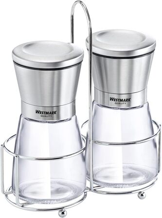 Дисплей Westmark, Вміст 6 дозаторів, Ємність 190 мл кожен, Скло/Нержавіюча сталь/Пластик, Прозорий/Чорний/Сріблястий, 63592611 (кружений, , Прозорий/Сріблястий/Чорний)