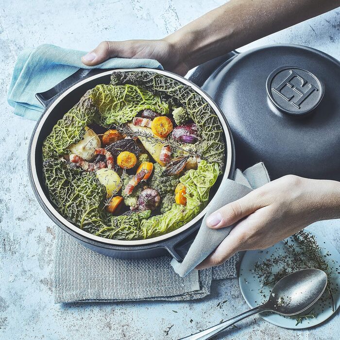 Жаровня круглая 2 л, грифельная Delight Emile Henry