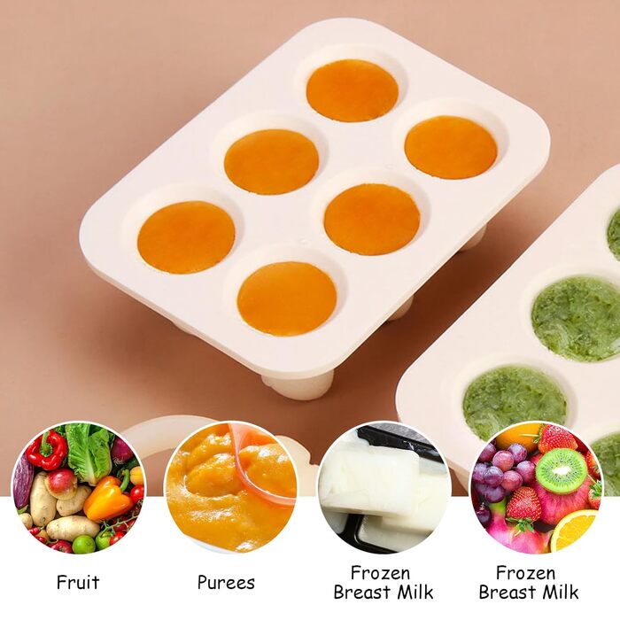 Годівниця для фруктів для дітей, набір годівниць для фруктів для дітей, контейнер для зберігання дитячого харчування, силіконова годівниця для фруктів для пустушок та морозива з грудним молоком (зелена) (біла)