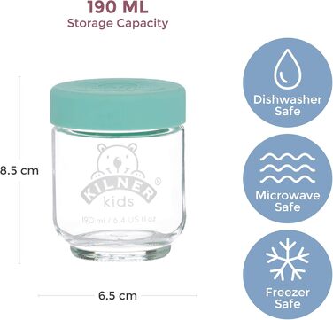 Набор баночек для детского питания 190 мл, 6 предметов Kilner