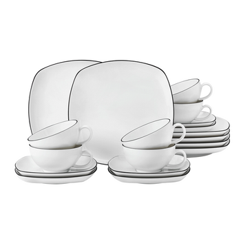 Чайний сервіз 18 предметів Black Line Lido Seltmann Weiden