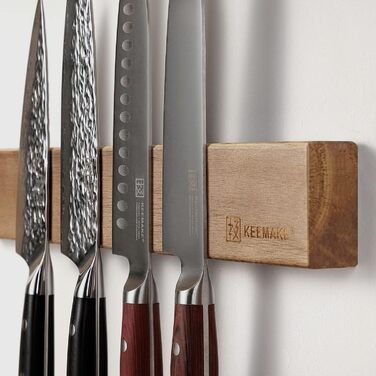 Магнітний тримач для ножів з дерева акації, 30 см KEEMAKE