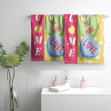 Різдвяні кухонні рушники Kwlegh, рушник для рук, різдвяна ялинка, цукерка-тростина, сніжинка, рушник для пальців, набір з 2 шт. , милий чоловічий банний рушник, високопоглинаючі рушники, 36 x (цукрові серця)