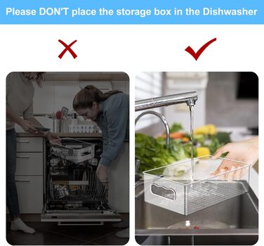 Набір холодильників-органайзерів 9 упаковок (3 розміри) Холодильник-органайзер, кухонний органайзер для комори, морозильної камери, шафи, ящика, офісу (2 розміри 6 упаковок)