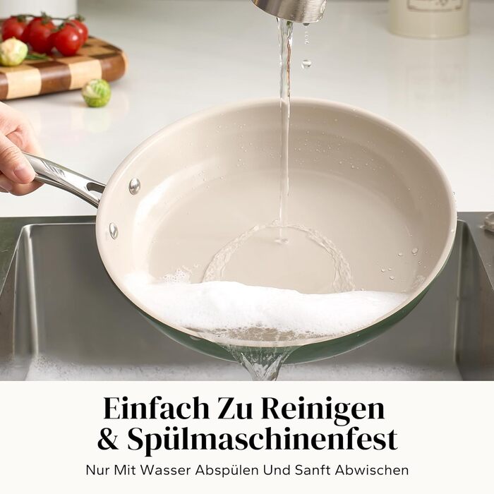 Набор индукционных сковородок со стеклянными крышками, 6 предметов 20, 24, 28 см, зеленый Redchef