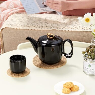 Фарфоровый чайник с ситечком 1л Zens