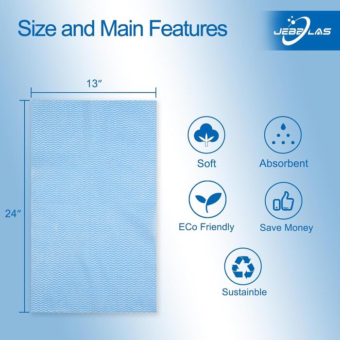 Серветки для прибирання кухні 60 шт 33 х 60 см Jebblas