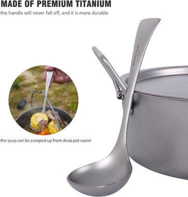 Титановий ополоник для супу iBasingo