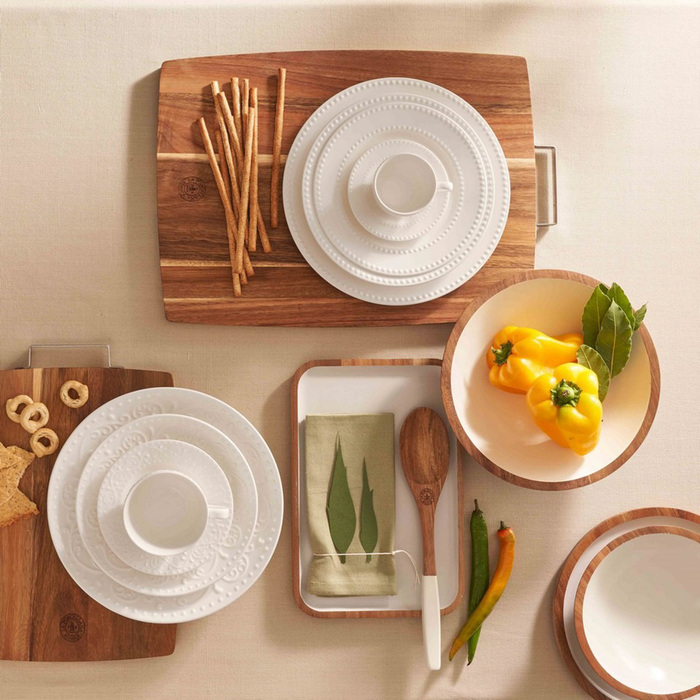 Чашка для чаю з блюдцем La Porcellana Bianca COLLINA, порцеляна, 350 мл