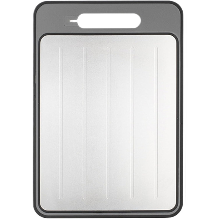 Дошка для розморожування та нарізання 36,5 х 25 см, білий/сірий SMELEYOU