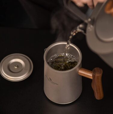 Чайный титановый сервиз 4 чашки iBasingo