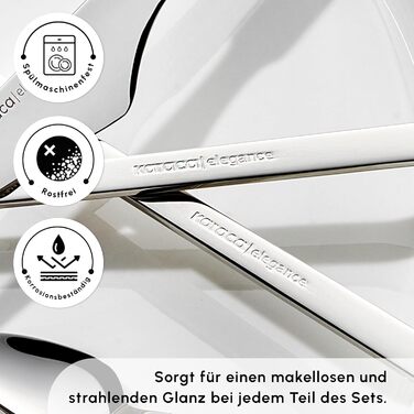 Набір столових приборів Karaca Sedir Elegance на 12 персон, 84 предмети - Високоякісні столові прибори з нержавіючої сталі 18/10