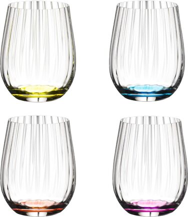 Набір з 4 різнокольорових склянок 344 мл, O Wine Tumbler Optical Riedel