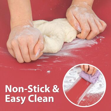 Антипригарний килимок для випічки 60 x 40 см червоний SUPER KITCHEN