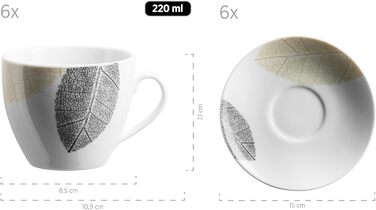 Набір посуду на 6 персон 30 предметів порцеляна білий MÄSER