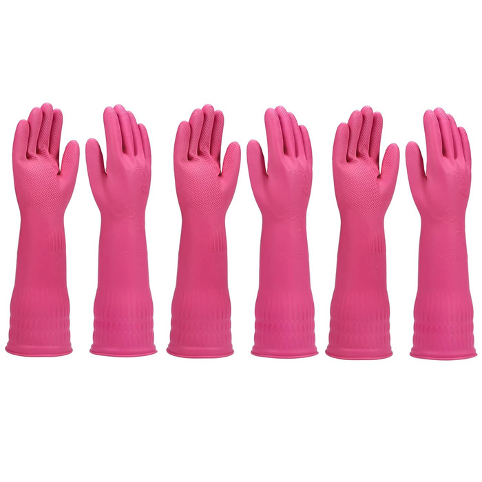 Рукавички для миття посуду 3 пари 39 см WEKIWGOT