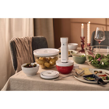 Набір вакуумних контейнерів з керамічними піалами, 10 предметів, білі Zwilling