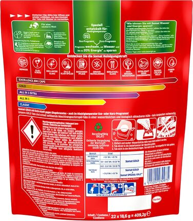 Таблетки для посудомоечной машины 22 таблетками Somat