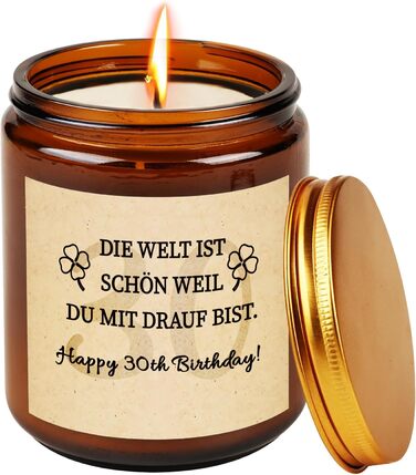 ТУЗЕЛІЯ. Іменинниця - Свічки Подарунок для іменинниці - Подарунок для жінки, дівчини, сестри, доньки - Подарунок на день народження найкращої подруги - Ароматичні свічки у склянці - Аромат лаванди Один розмір (30, один розмір)