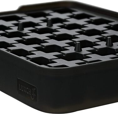 Силіконова льодогенератор Lurch ICE FORMER преміум-класу з кришкою на 20 кубиків льоду розміром 3 см, чорний, кубик 3 см (куб 2 см)