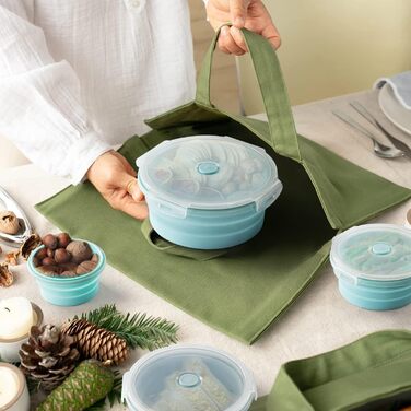 Круглі силіконові складні контейнери для зберігання 4 шт Virklyee