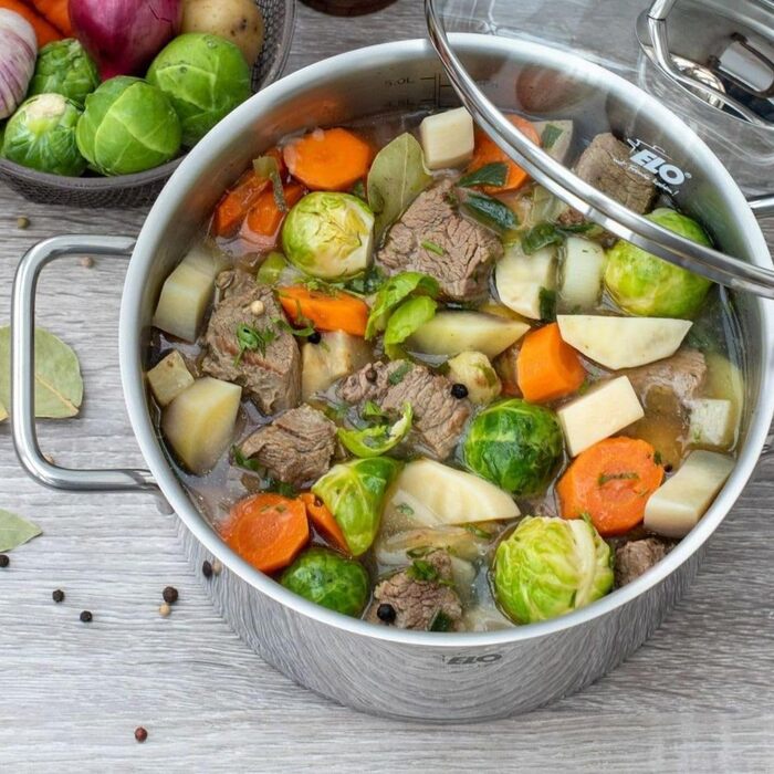 Каструля з нержавіючої сталі Elo 7242026, діаметр 20 см, каструля та скляна кришка, підходить для всіх типів плит, нержавіюча сталь, скло, 20 см, сіра каструля ø 20 см (каструля ø 26 см)