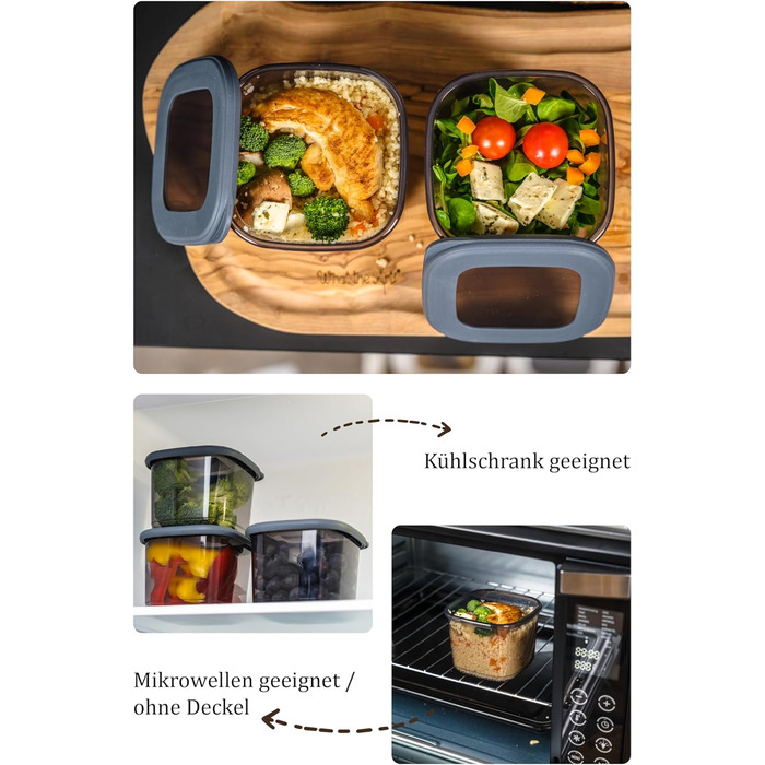 Герметичні банки для зберігання Viwares з кришками Набір з 24 контейнерів для зберігання БЕЗ БІСФЕНОЛУ А Для зберігання борошна та цукру в мюслі Практичний ящик для зберігання кухні для всіх продуктів (набір з 12 антрацитів 1 200 мл)