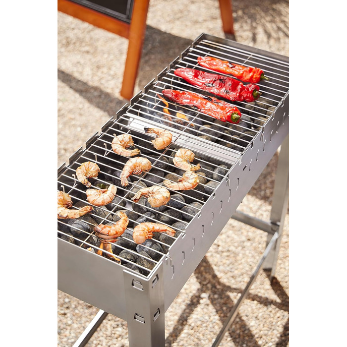 Професійний портативний мангал з 12 шампурами 31 x 81 x 80 см METRO Professional