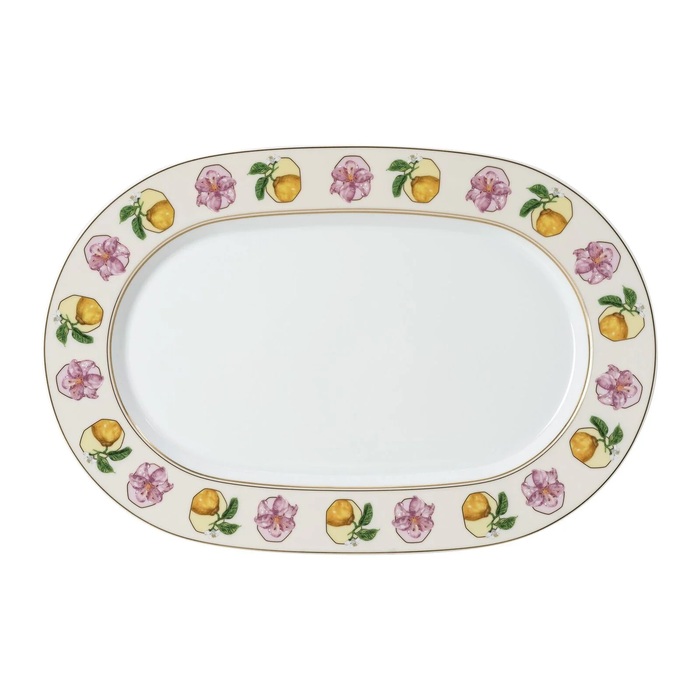 Блюдо овальне 36,2 х 24,2 Зефір IDYLLIA Swarovski x Rosenthal