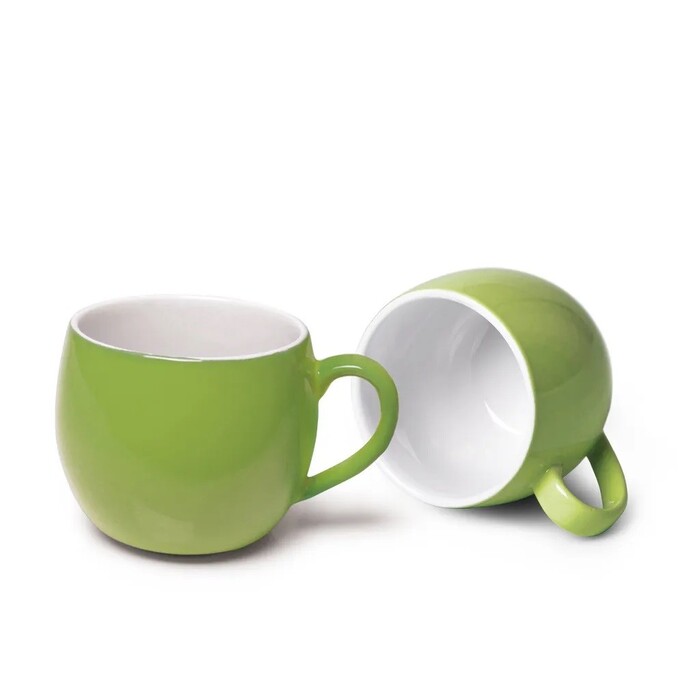 Комплект з двох кухлів Fissman 320 мл кераміка зелений (9520)