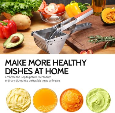 Прес для картоплі 30 см, помаранчевий Sopito