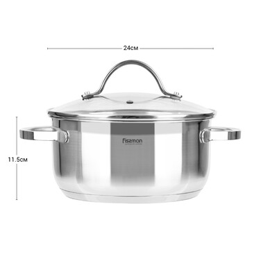 Набір посуду зі скляними кришками 8 предметів GABRIELA Fissman