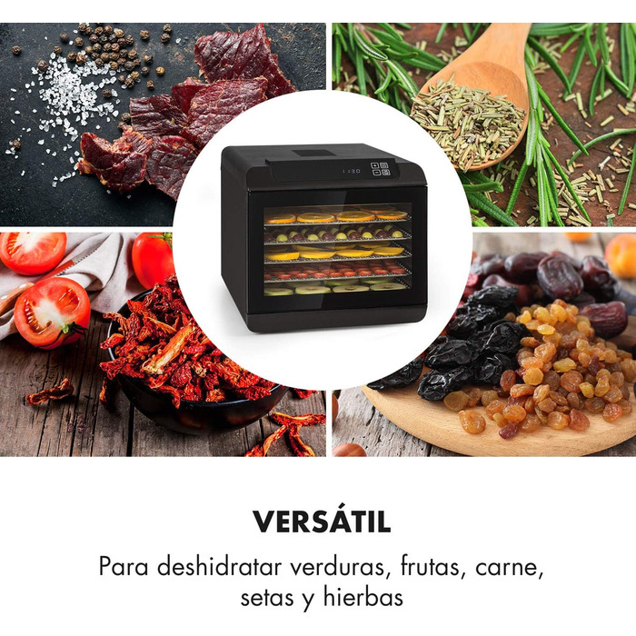 Дегідратор на 6 полок, 500 Вт, чорний Arizona Jerky Klarstein