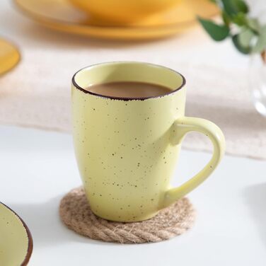 Столовий сервіз з керамограніту, набір посуду vancasso MODA, вінтажний зовнішній вигляд, комбінований сервіз з 40 предметів з 8 обідніми тарілками, тарілками для тортів, суповими тарілками, мисками та чашками кожна (барвистий, комбінований сервіз 20 шт. )