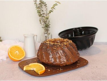 Форма для торта Zenker Z6527 Bundt Ø 25 см, стійка форма для торта з покриттям, для соковитого торта, кругла форма для випічки з антипригарним покриттям, кількість A 25 см одинарна