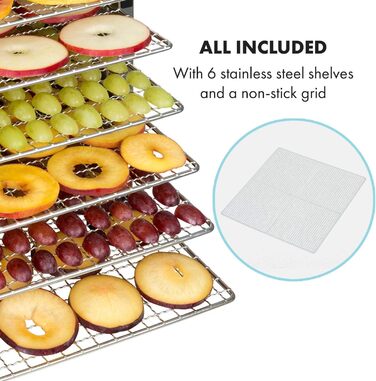 Дегідратор на 6 полиць, 650 Вт Flavour Dry Klarstein