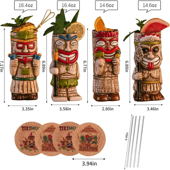 Коктейльні склянки у гавайському стилі USEEKRIL