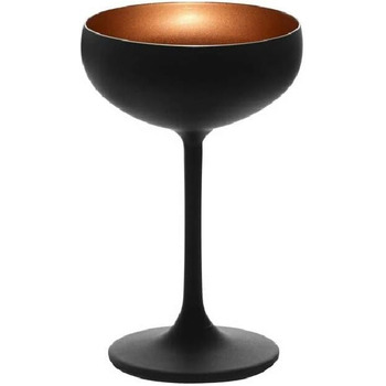 Келихи для шампанського 230 мл, набір 6 предметів, чорний/бронза Elements Stölzle Lausitz